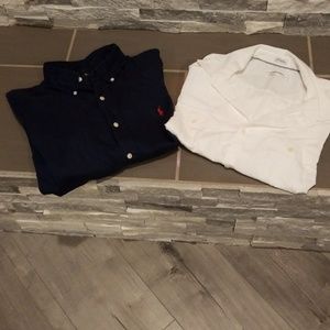 Polo and Calvin Klein short sleeve dress shirts